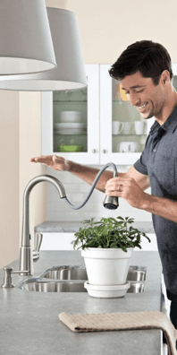 Hands free faucet just swipe and go
