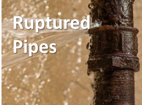 ruptured pipes
