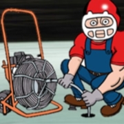 commerical rooter servicer works on drain