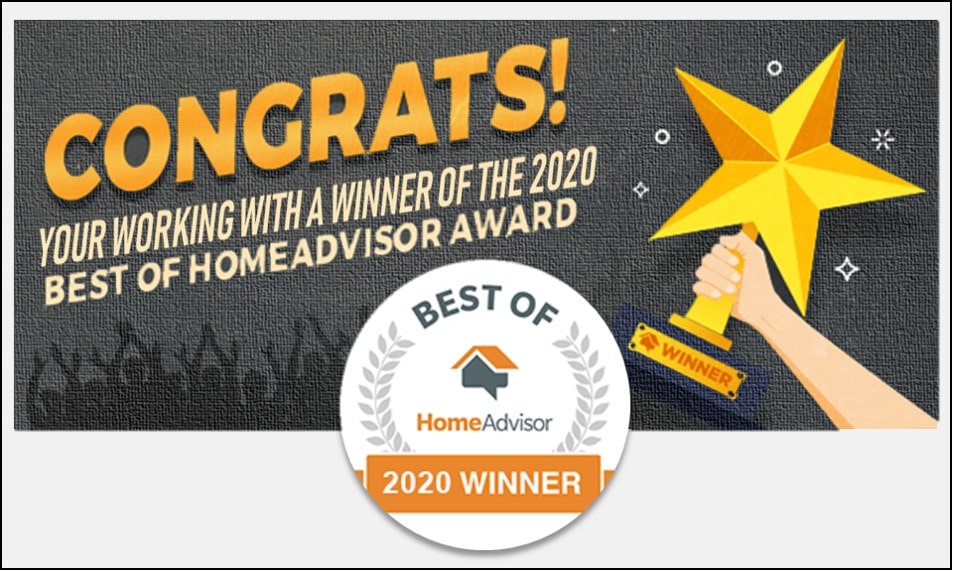 Best of 2020 HomeAdvisor Award