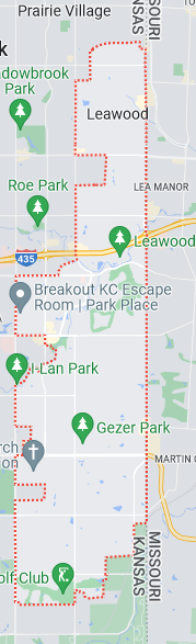 a map of leawood ks
