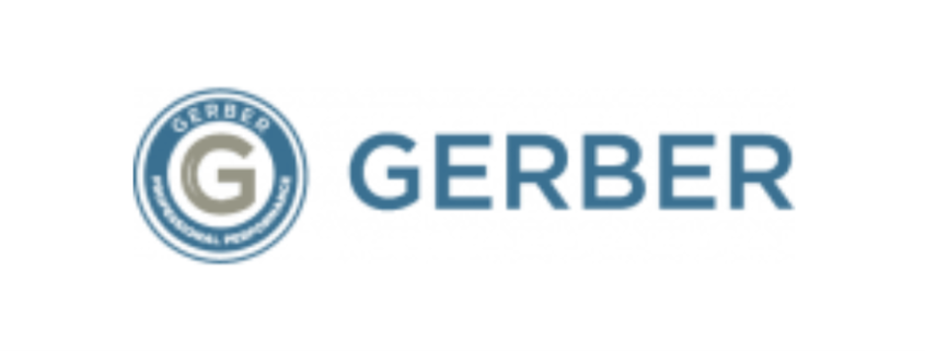 Gerber Life Insurance logo with blue and white design.